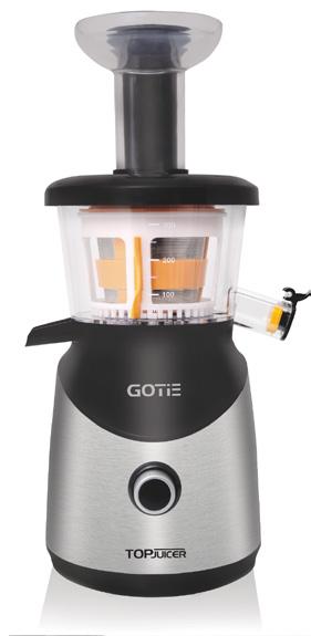 12 GSJ-400M WYCISKARKA WOLNOOBROTOWA BPA free elementy pozbawione bisfenolu A prędkość obrotowa 40 RPM funkcja czyszczenia silnik DC o mocy 150W dwa kierunki pracy silnika zabezpieczenie przed