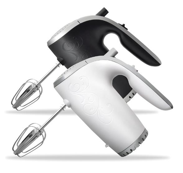 GHM-350 21 MIKSER 350W 5 poziomów prędkości dwa komplety mieszadeł uchwyt na końcówki miksujące niska waga ergonomiczny uchwyt dostępny w dwóch kolorach EAN