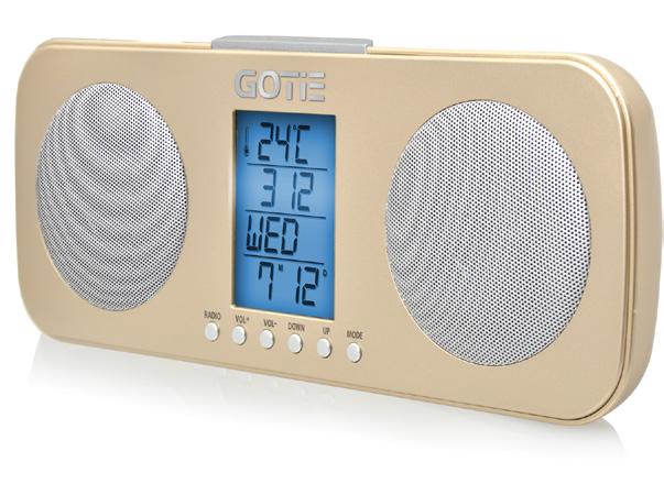 GRA-200 39 RADIOBUDZIK radio FM ze strojeniem cyfrowym wyświetlacz LCD z podświetleniem zegar z funkcją alarmu i drzemki funkcja budzenia za pomocą sygnału dźwiękowego lub radia 12h lub 24h format