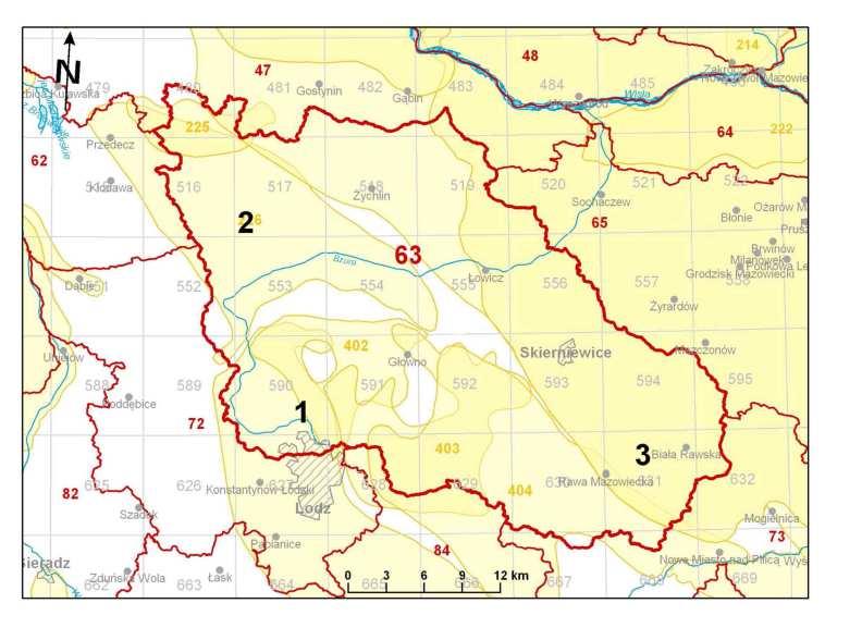 Rysunek 8 Lokalizacja JCWPd nr 63 Źródło: PSH Istotnym problemem JCWPd jest niedostateczna sanitacja obszarów wiejskich i rekreacyjnych oraz nadmierne rozdysponowanie zasobów wodnych.