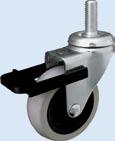 obudowach z trzpieniem / Furniture wheels in housings with arbor Ø 50 M54B 70 54 0,20 30 Ø 50 M54T 70 54 0,21 25 Ø 50 M54TH 70 54 M10, 0,22 25 M12, Ø 60 M64B 80 80 Ø13, 0,22 30 Ø 60 M64T 80 80