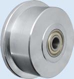 Rolki tworzywowe z kołnierzem / Plastic rollers with flange Ø 53 T53/30 33 8,2 24 0,0025 Ø 79 T80/60 28 14,5 19 0,1 Koła z kołnierzem z litej stali / Flanged wheels made of cast steel A B C D E Ø 100