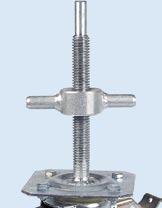 Zestawy do rusztowań z regulacją / Scaffold castors (with regulation) Ø 160 Z42N/26 590 T26 4,65 200 Ø 160 Z42N/26* 690 T26 5,35 200 Ø 160 Z42N/32* 690 T32 6,45 200 Ø 160 Z45NH/26 590 T26 5,08 200 Ø