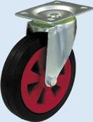 Koła tworzywowo-gumowe / Plastic and rubber wheels Ø 80 1T 40 12 26 0,12 50 Ø 80 1TS 40 12 26 0,16 50 Ø 80 9T 40 12 26 0,16 50 Ø 100 10T 40 12 20 0,19 60 Ø 100 10TS 40 12 20 0,23 60 Ø 100 19T 40 12