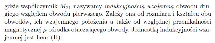 Indukcja wzajemna i samoindukcja Zachodzi