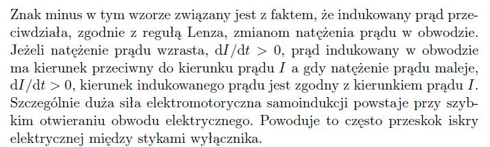 Indukcja wzajemna i samoindukcja SEM d dt B (14.