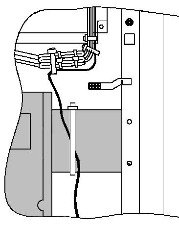 5 Przymocuj przewód uziomowy do skrzynki elektrycznej za pomocą śruby M4x, zgodnie z poniższym rysunkiem. Miejsce przykręcenia przedstawia szczegół B. 8 Zamontuj panel serwisowy skrzynki elektrycznej.
