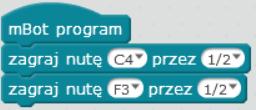 Prawidłowo stworzony program: Nieprawidłowo stworzony program: Jak widać, po wgraniu na płytkę Arduino prawidłowo wykona tylko jeden ciąg bloków.