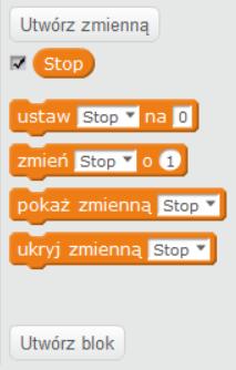 W programach tworzonych na tych zajęciach skorzystamy z opcji Dla wszystkich duszków.