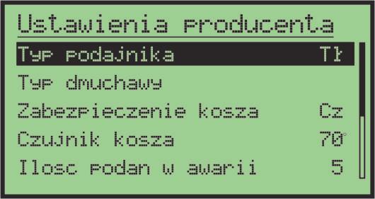 Po zmianie parametru z okna edycji wychodzimy przyciskiem aby zapisać dokonane zmiany i powrócić do ustawień innych parametrów.