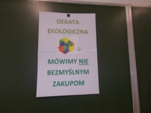 W ramach projektu uczniowie Gimnazjum w Borkowie Kościelnym zorganizowali debatę