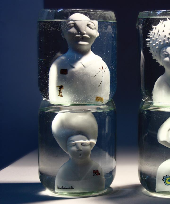 Podwodny świat Underwater world / 2012 Porcelana, kalka naszkliwna,