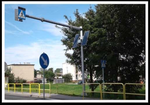 zatoki autobusowe, chodniki oddzielone barierami segmentowymi, a przed wjazdami do miejscowości stosując spowolnienia ruchu.
