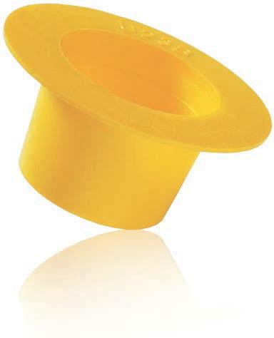 72 Osłony uniwersalne GPN 620 Do powierzchni wewnętrznych Polietylen (PE-LD) żółty Uniwersalne: do wielu zastosowań jako zatyczka lub nasadka.
