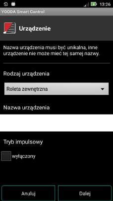 Używając przycisku programowania Prog oraz przycisków sterujących dodajemy urządzenie korzystając z instrukcji programowanego urządzenia. 5. Działanie i konfiguracja 5.