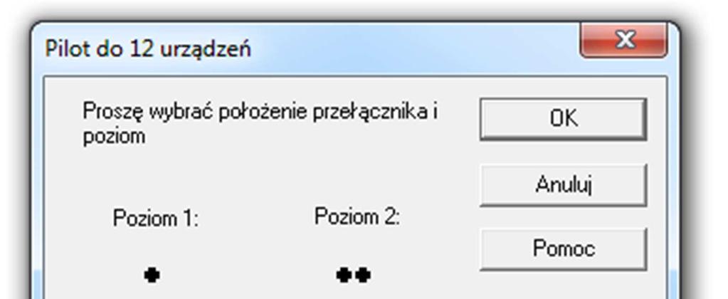 7. Połączenia z wykorzystaniem Pilota mobilnego Wykonać połączenie Oświetlenia: Główne-Sypialnia (z f. ściemniania), Kinkiet - Salon oraz Domu z Pilotem.