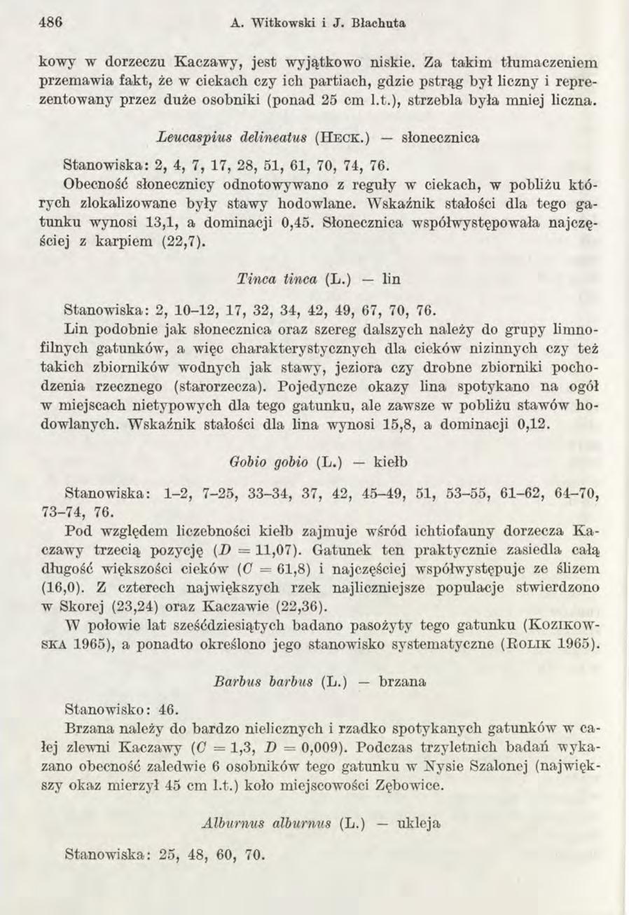4 8 6 A. W itkow ski i J. B łachuta kowy w dorzeczu Kaczawy, jest wyjątkowo niskie.