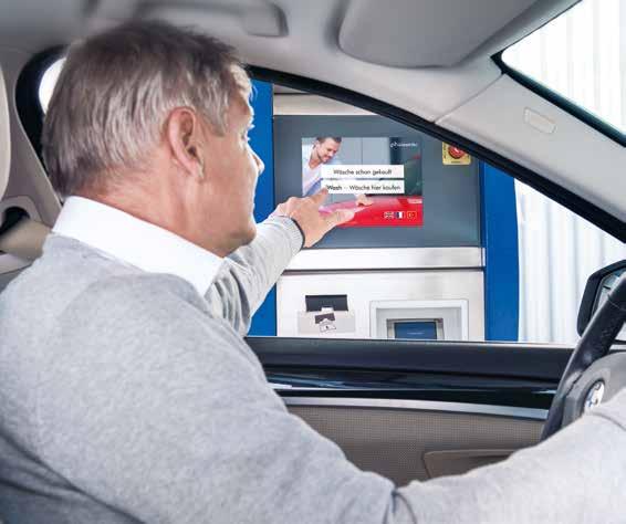 WashTec EasyWash CONVENIENCE Większa wygoda dla zadowolonych klientów. Terminal obsługowy w wersji dotykowej: wygodne uruchomienie programu.