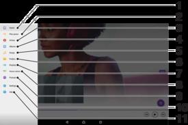 Menu ekranu głównego aplikacji muzycznej Menu ekranu głównego aplikacji muzycznej zawiera przegląd wszystkich utworów na urządzeniu. Z tego miejsca można zarządzać albumami i listami odtwarzania.