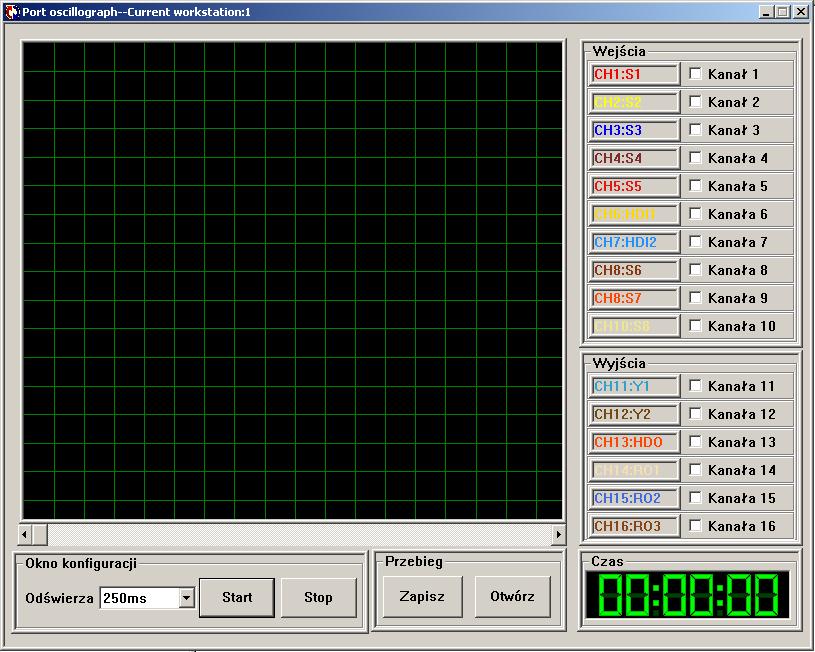 Rys. 24 Uruchamianie emulatora sygnałów dyskretnych z poziomu paska narzędzi.