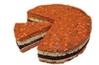 NAKED CAKE 1,20 kg 1,20 kg CIASTA OKRĄGŁE Tradycyjne mocno czekoladowe ciasto brownie. Lekkie ucierane ciasto z ekstraktem z zielonej herbaty oraz dodatkiem nadzienia malinowego i jagodowego. 133.