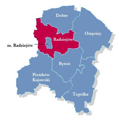 2. Uproszczona diagnoza Gminy Radziejów Położenie geograficzne i podział administracyjny Gmina Radziejów zlokalizowana jest w południowej części województwa kujawsko-pomorskiego, w powiecie