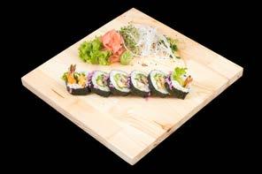 SUSHI GRILLOWANE LUB W TEMPURZE FUTOMAKI (6SZT.) / URAMAKI (10SZT.) Zawierają do wyboru: majonez, serek philadelphia, sałatę, ogórek, avocado, melona, mango, tykwę, oshinko. Łosoś.