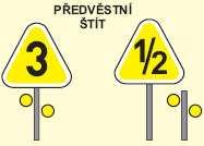 20 lx. Návěsti pro pomalou jízdu 21 lx. Wskaźniki i sygnały ograniczające prędkość 1. Návěst Začátek nepředvěstěné 1.