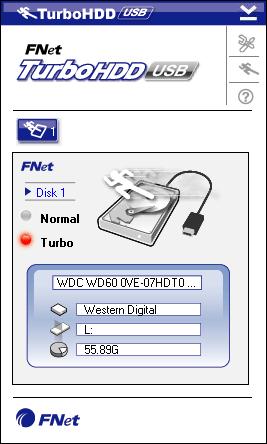 1. Kliknij na skrót na pulpicie TurboHDD USB lub kliknij Start ( Wsystkie Programy ( TurboHDD USB ( TurboHDD USB, aby uruchomić oprogramowanie. 2.