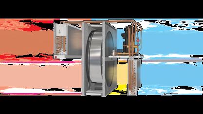 RHP Sprawność temperaturowa powyżej 140 % by uzyskać maksymalną wydajność, centrale KOMFOVENT RHP zaprojektowano tak, by odzyskiwały energię w dwóch stopniach: I stopień odzysku przez entalpiczny