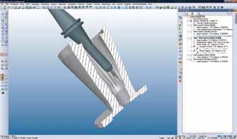 VISI MACHINING Konwersja obróbki 3D do 5D VISI MACHINING Obróbka 5 - osiowa ciągła Wszystkie 3 - osiowe ścieżki narzędzia mogą zostać przekonwertowane do operacji 5 - osiowych, co