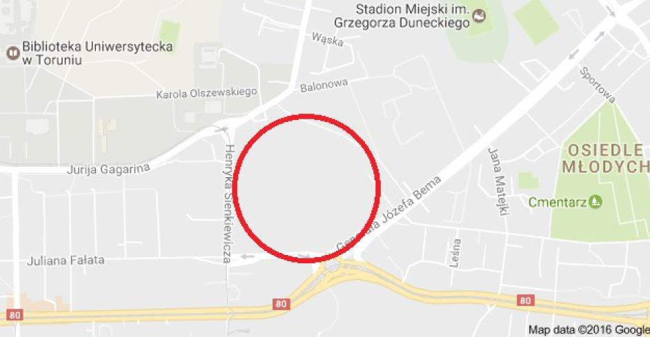 miasta Torunia. Są to obszary będące własnością Gminy Miasta Toruń. Działka oznaczona nr 207/1 jest w zarządzie V LO.