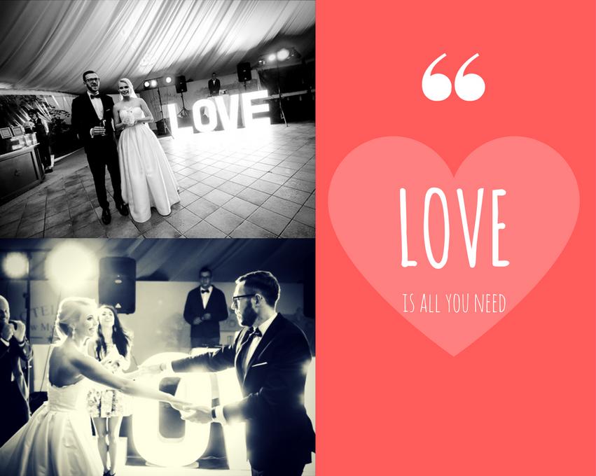 Napis LOVE 120 cm Świecący napis LOVE, to po prostu dopełnienie aranżacji każdej sali.