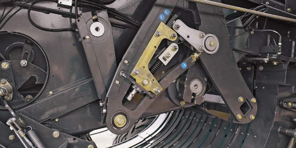 POWER DENSITY System Power Density zapewnia równomierne zagęszczenie oraz maksymalną twardość bel, dzięki możliwości ciągłego dostosowywania wstępnego zgniotu do ilości zbieranego materiału.