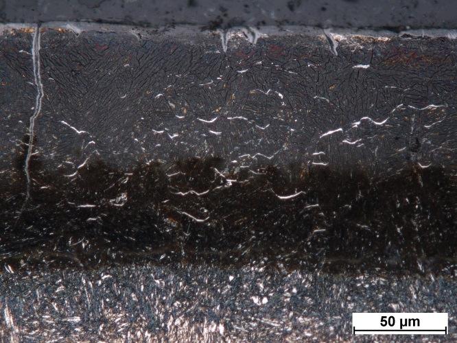 na przekroju powierzchni płaskiej, próbka trawiona Fig. 7.Sample no.
