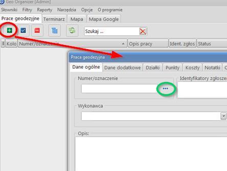 Aby to zrobić należy wyedytować to pole i w nowym oknie podać jej status (lub prawy klawisz myszy na statusie działki). Są tam także pola określające inne dane o działce jak np.