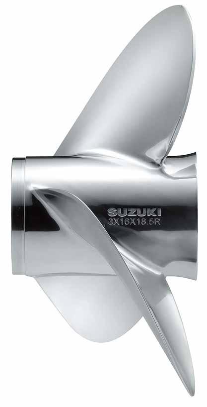 ANODA d 24 Gamy śrub napędowych Średnica 7 3/8-15 1/4 Skok 5 3/8-27 Liczba łopatek 3-4 Materiał Stop aluminium/stal nierdzewna Łodzie typu Bass Boat (i standardowe) (śródlądowe i zatokowe) Średnica: