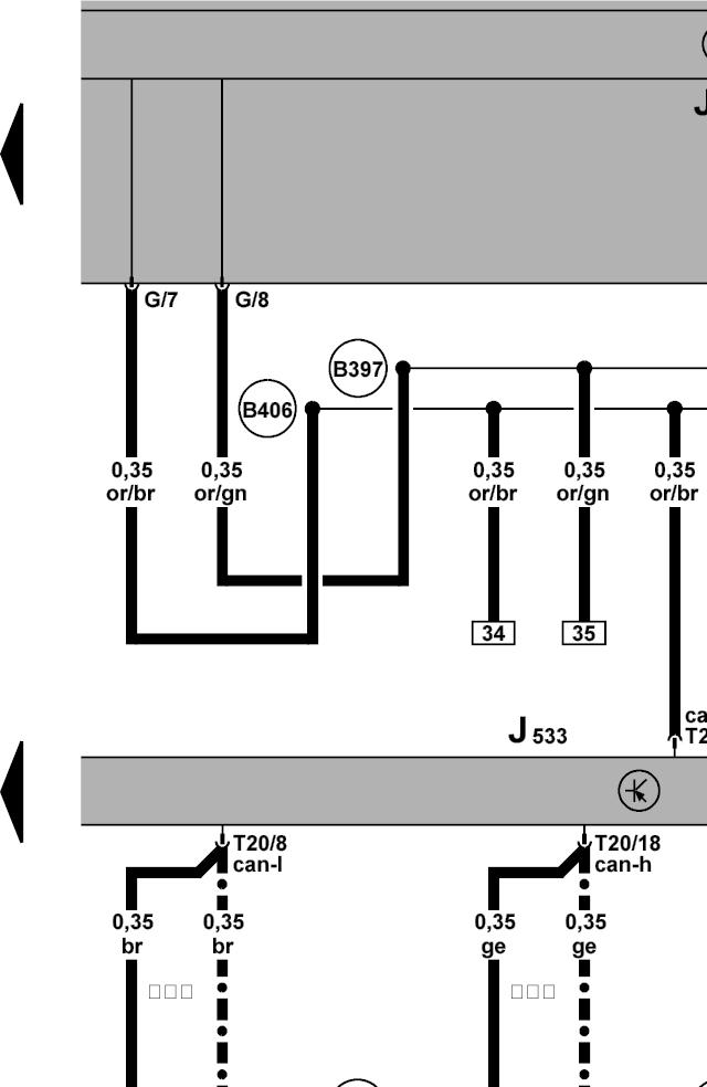 Pa 5 of 9 = ązowy = owy = anż Polaczenie do: zlacza diaostycznego magistral danych, komputera sterujacego instalacja elektryczna samochodu, komputera sterujacego regulacja zasiegu iatel, komputera