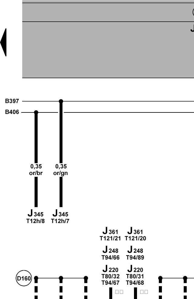 Pa 7 of 9 T20e T80 = ązowy T94 T121 D159 = owy = anż D160 QQ Polaczenie do: zpoznawania przyczepy, ukladu kmatyzacji, elektniki kolumny kiewnicy, komputerów sterujacych silnikiem, czujników dzwii