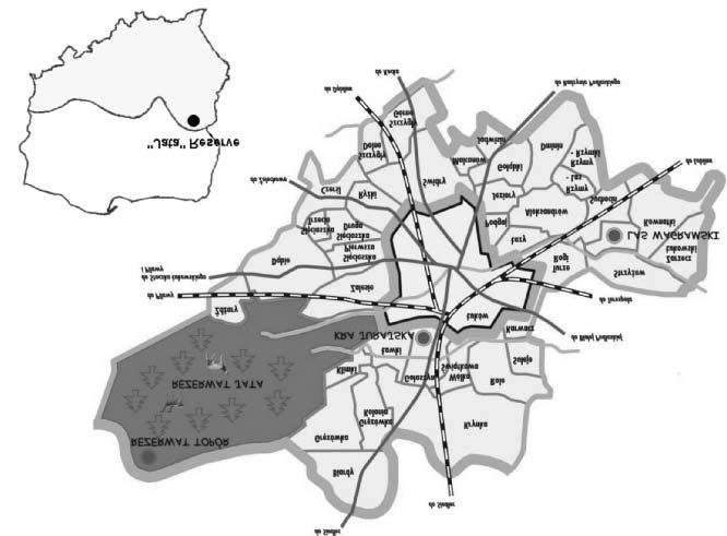 244 E. M. Pawlaczyk et M. A. Bobowicz / Leœne Prace Badawcze, 2008, Vol. 69 (3): 243 253. Rycina 1. Lokalizacja Rezerwatu Jata.