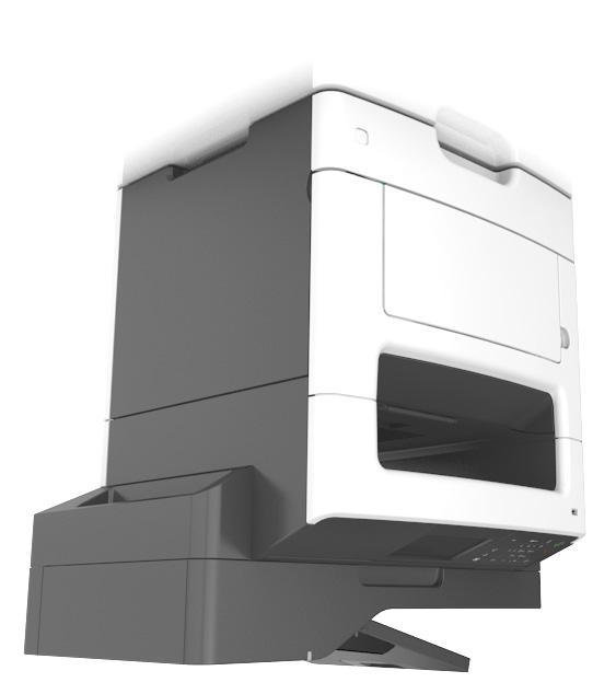 Informacje na temat drukarki 12 Aby zapewnić odpowiednią wentylację, należy pozostawić następującą zalecaną ilość wolnego miejsca wokół drukarki: 1 Prawa strona 304,8 mm (12 cali) 2 Przód 508 mm (20