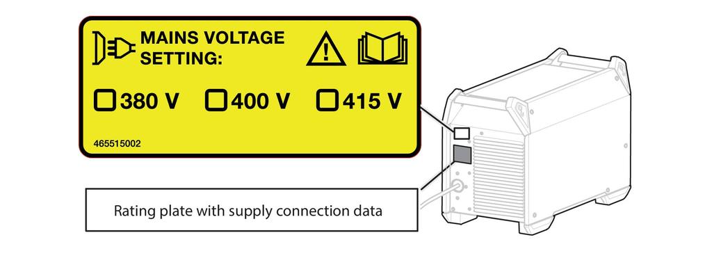 Wymagania dotyczące zasilania sieciowego To urządzenie spełnia wymogi normy IEC 61000-3-12, jeśli moc zwarciowa jest większa lub równa S scmin w punkcie połączenia zasilania użytkownika i sieci