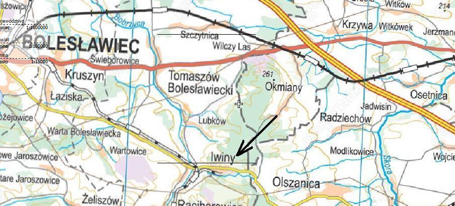 MAPKA DOJAZDOWA Dojazd od strony Wrocławia i Legnicy Autostradą A-4 do miejscowości KRZYWA zjazd na drogę nr 94 w kierunku