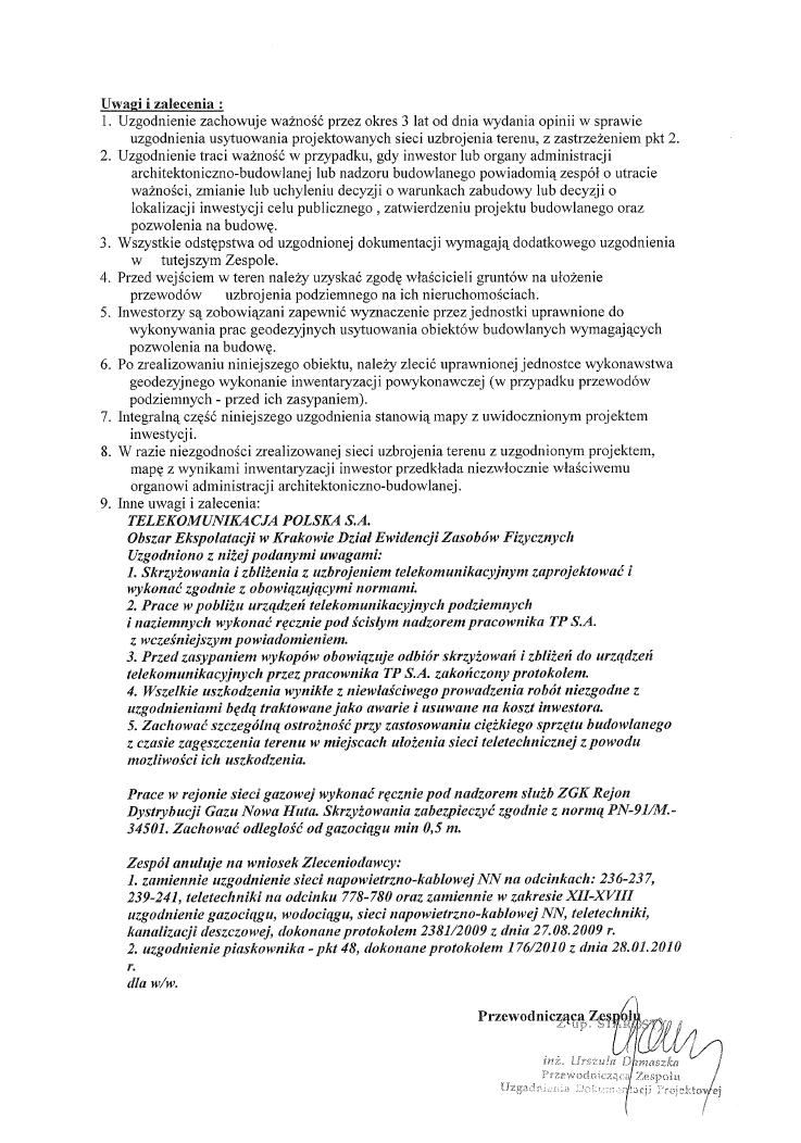 Projekt Wykonawczy Przebudowa linii NN