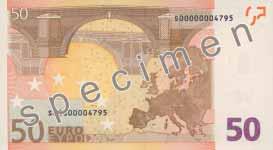ZABEZPIECZENIA Banknoty euro mają różne nowoczesne zabezpieczenia. Zawsze sprawdzaj kilka zabezpieczeń. W razie wątpliwości porównaj banknot z takim, który na pewno jest autentyczny.