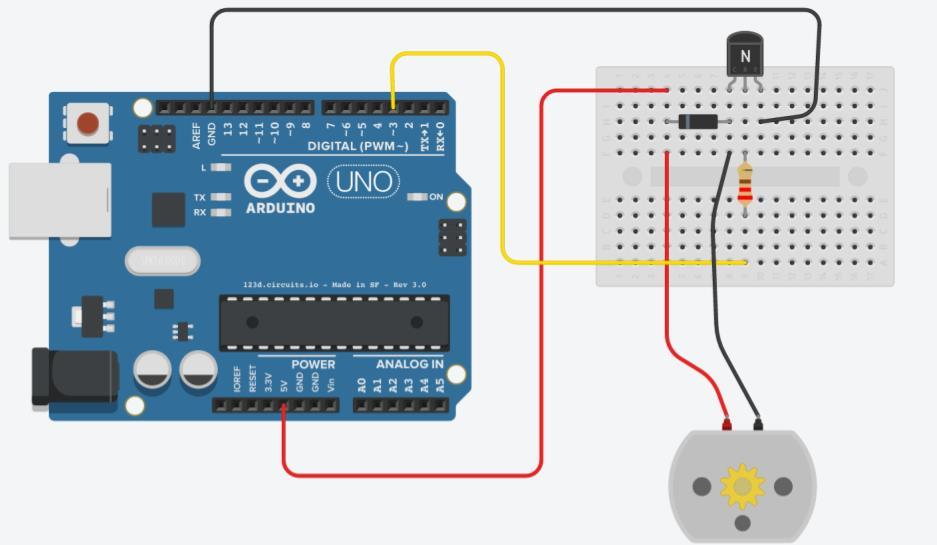 Uwaga! Zdecydowana większość silników nie nadaje się do zasilania bezpośrednio z Arduino, ponieważ wymagają do rozruchu stosunkowo dużych prądów.