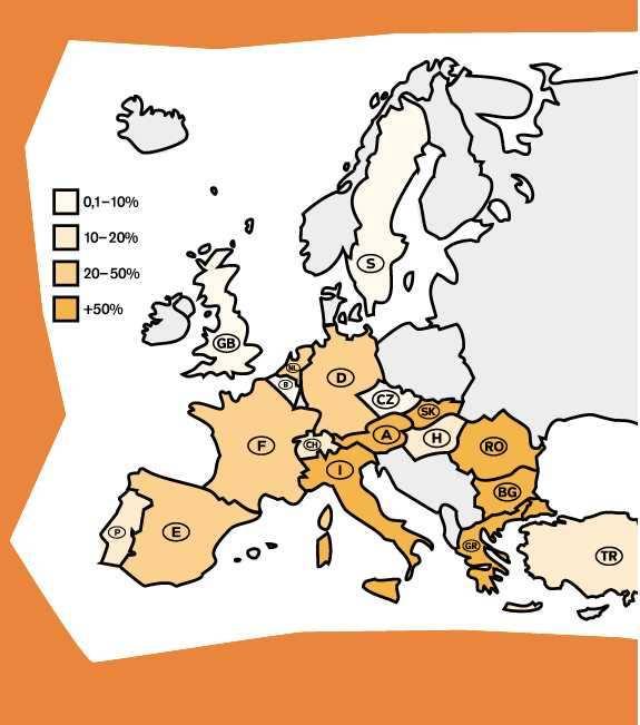 Obszary występowania rizomanii w Europie Identyfikacja i lokalizacja chorób wirusowych buraka cukrowego Jan Jan Gno Rom NCeRzę Skó WarlJele Wiąg Cheł Grzy Płu Stol Dz Zelg Osta Kon