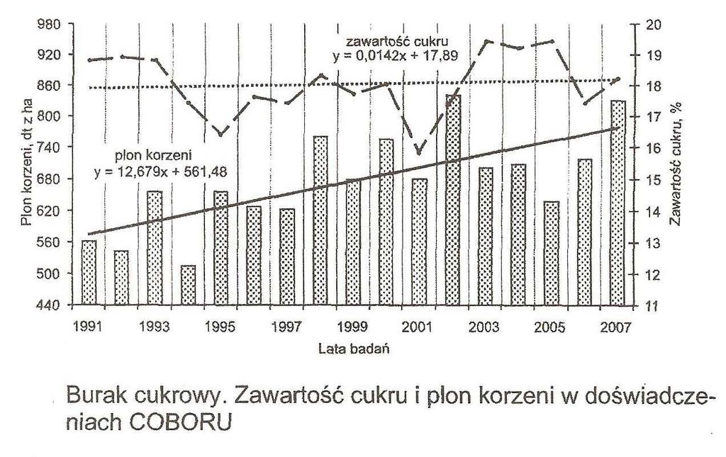 Odmiany KWS zgłoszone do badań rejestracyjnych 2008 (rejestracja w 2010 r) SD Chrząstowo KWS 8K13 (NZ,RZ,CR) 60 50 40 30 20 Udział odmian tolerancyjnych na rizomanię w odmianach buraka cukrowego