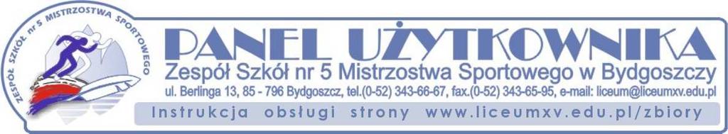 INSTRUKCJA OBSŁUGI STRONY WWW.LICEUMXV.