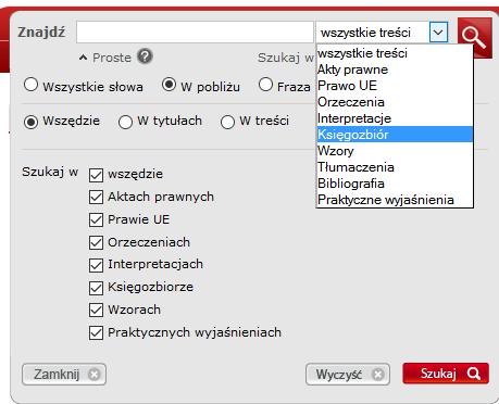 Wyszukiwanie za pomocą formularza wyszukiwania